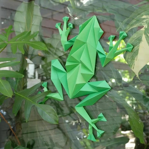 PaperCraft Frog 3D Origami Wall Art cover image