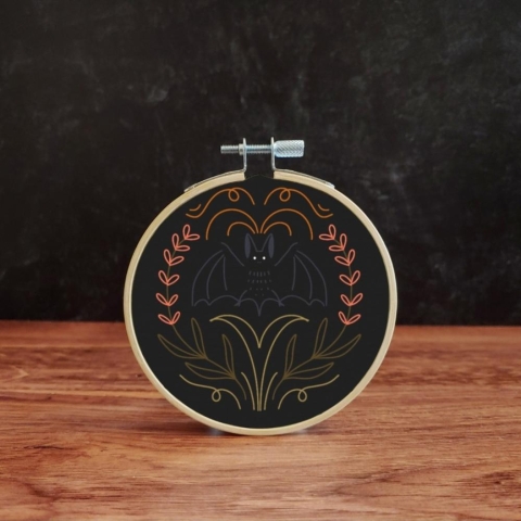 Holly Oddly - Embroidery Kit: Bat cover image