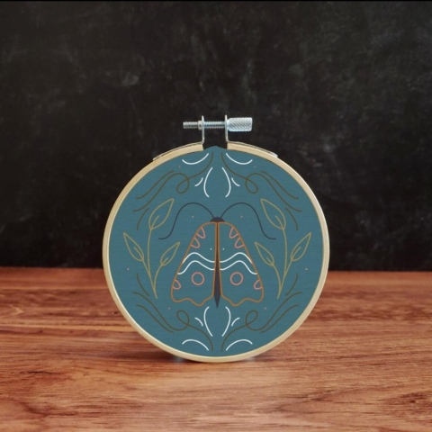 Holly Oddly - Embroidery Kit: Moth cover image