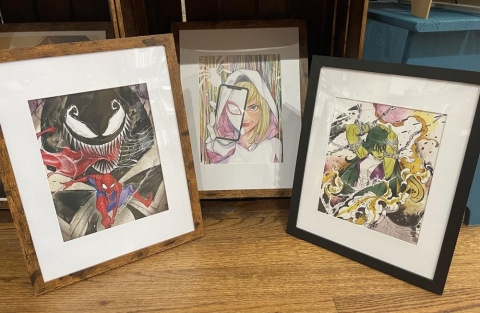 Framed Art Print: Peach Momoko Marvel cover image