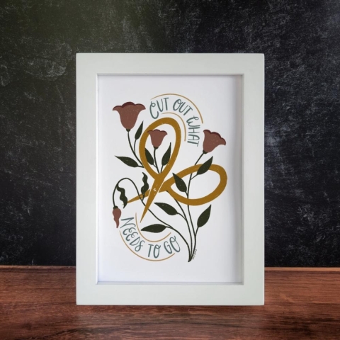 Holly Oddly Art Print 5x7: Cut Out What Needs to Go cover image
