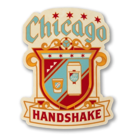 Transit Tees - Chicago Handshake Sticker cover image
