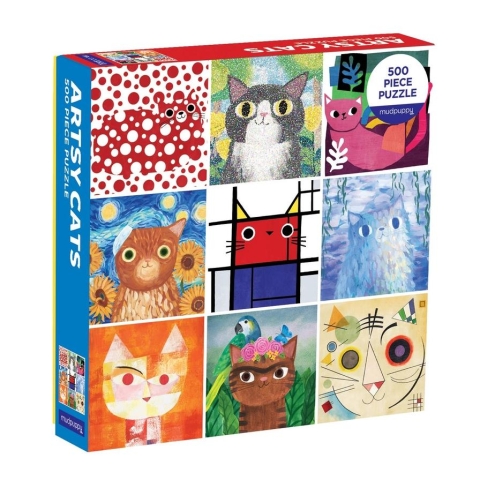 Artsy Cats 500 Piece Family Puzzle cover image
