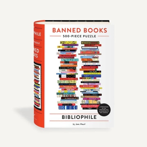 Bibliophile Banned Books 500-Piece Puzzle cover image