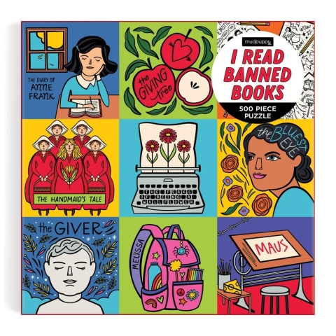 I Read Banned Books 500 Piece Family Puzzle cover image