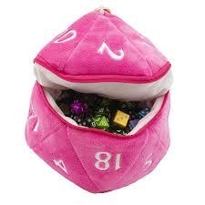 Plush d20 Dice Bag: Hot Pink cover image