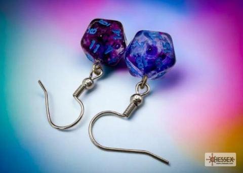 Chessex Hook Earrings - Mini-D20s: Nebula Nocturnal cover image