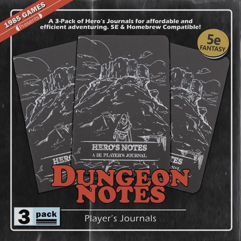 1985 Games - Dungeon Notes: A 5E DM's Journal (Black) cover image