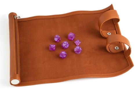 Dice Scroll Rolling Mat and Carrying Case (Brown) cover image