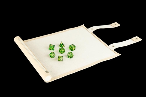Dice Scroll Rolling Mat and Carrying Case (White) cover image