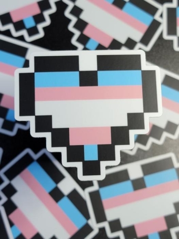 Mizorey Ren Sticker: Trans Pixel Heart cover image