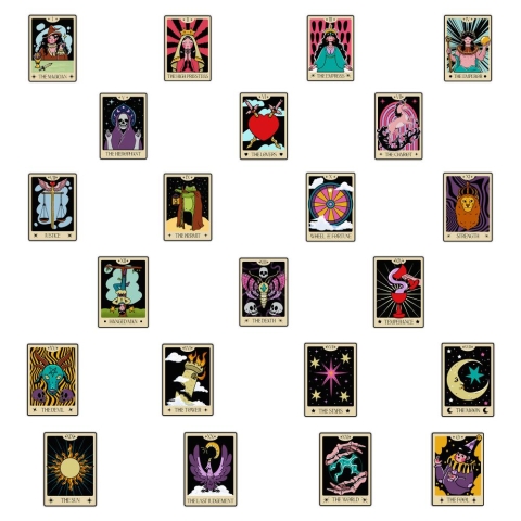 Girls Printing House Sticker: Tarot Card cover image