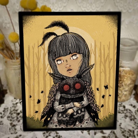 The Orphans of Dudleytown Art Print 8x10: Mothman Girl cover image