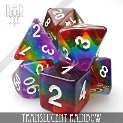 DND Dice: Resin 7-Die Set—Translucent Rainbow cover image