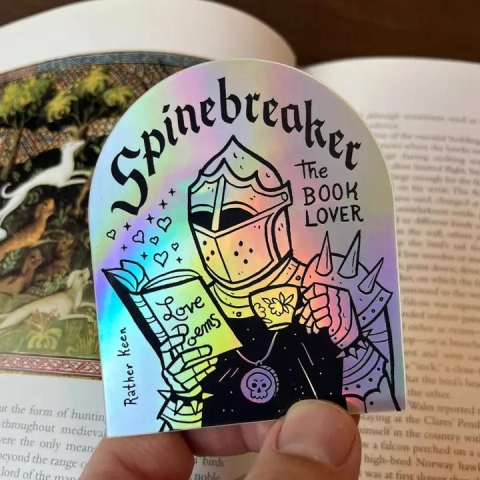 Rather Keen sticker: Spinebreaker, the Book Lover cover image