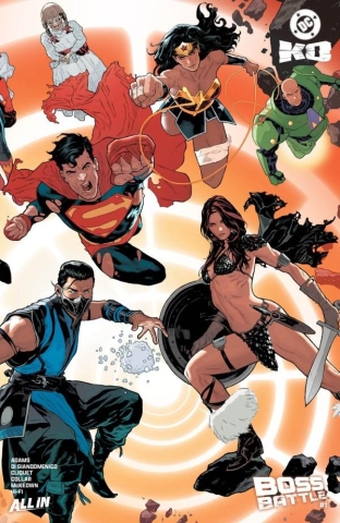 DC KO BOSS BATTLE ONE SHOT CVR E JEFF SPOKES WRAPAROUND cover image