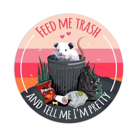 BoyPilot Goods Sticker: Feed Me Trash Possum cover image