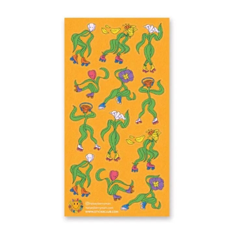 STICKII Sticker Sheet: Rad Roller Flowers cover image
