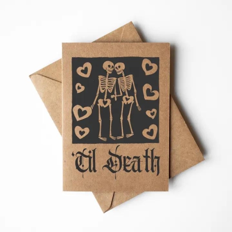 Cryptic Paper Co. Greeting Card: 'Til Death cover image