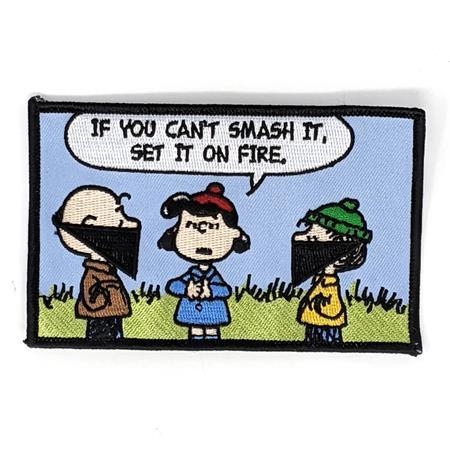 Silver Sprocket Embroidered Patch: If You Can't Smash It, Set it on Fire cover image