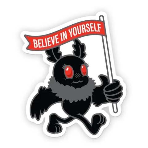 Harebrained! Sticker: Mothman — Believe in Yourself cover image