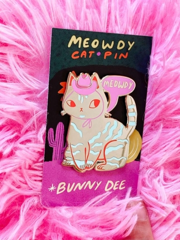 Bunny Dee Enamel Pin: Meowdy the Country Cat cover image