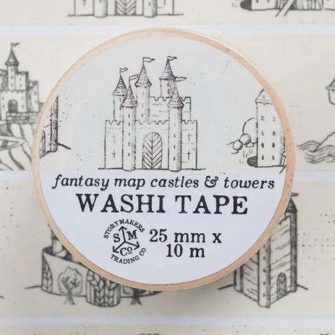 Kingdom of Threads Washi Tape: Mapmaker Series — Fantasy Map Castles & Towers cover image