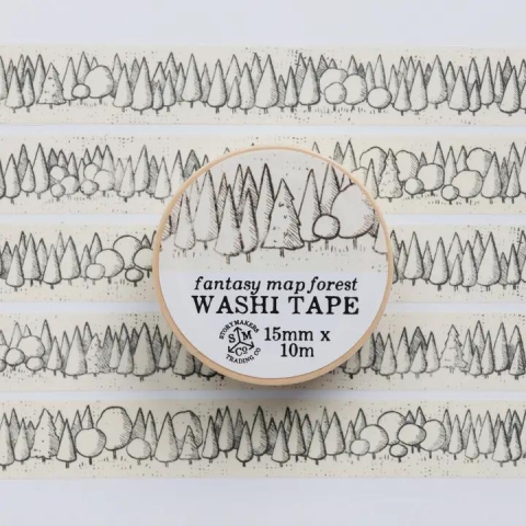 Kingdom of Threads Washi Tape: Mapmaker Series — Fantasy Map Forest cover image