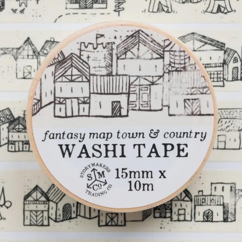 Kingdom of Threads Washi Tape: Mapmaker Series — Fantasy Map Town & Country cover image