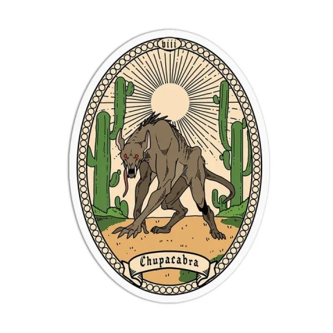 Girls Printing House Sticker: Cryptids — Chupacabra cover image