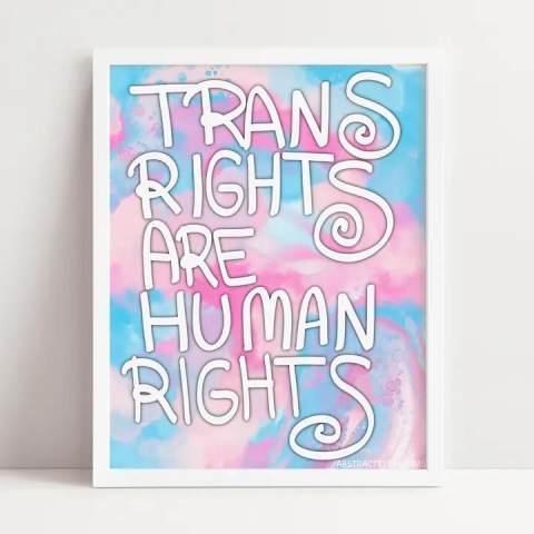 AbstractbyRabrams Art Print 8x10: Trans Rights Are Human Rights cover image