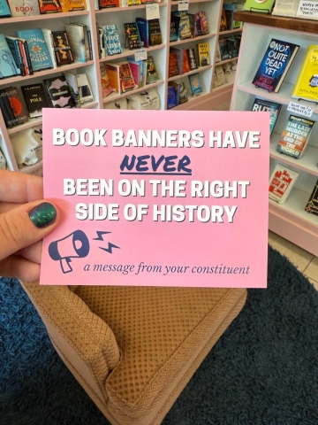 Strong Feelings Press Political Postcard: Book Banners Have Never Been On The Right Side Of Historys cover image