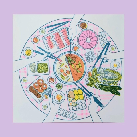 Christina Hu Risograph 8.5x8.5: Hot Pot cover image