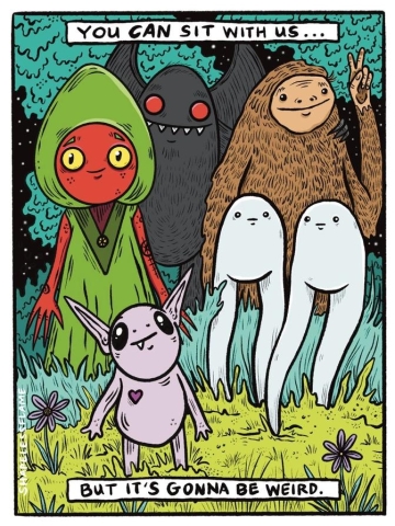 Shapelessflame Art Print 8x10: You Can Sit With Us... Cryptids cover image