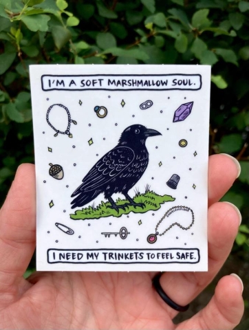 Shapelessflame Sticker: Soft Soft Trinket Crow cover image