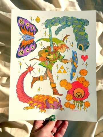 Natalie Andrewson Risograph 8.5x11: Legend of Zelda — A Link to the Past cover image