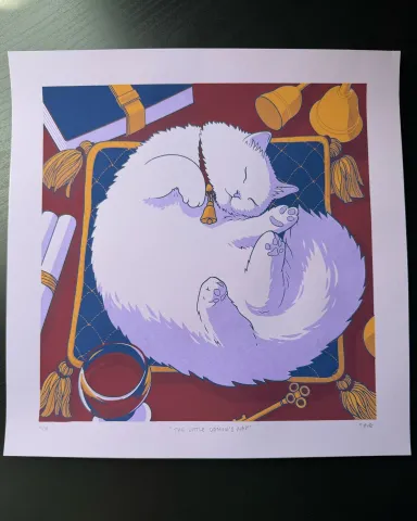 Ink & Epic Press Screen Print 12x12: The Little Demon's Nap cover image