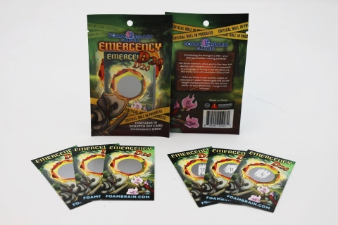 Foam Brain Games: Emergency D20 Scratch-Off Cards cover image