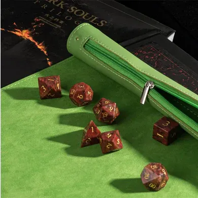 Foam Brain Games: Leatherette Roll-Up Dice Mat (Green) cover image