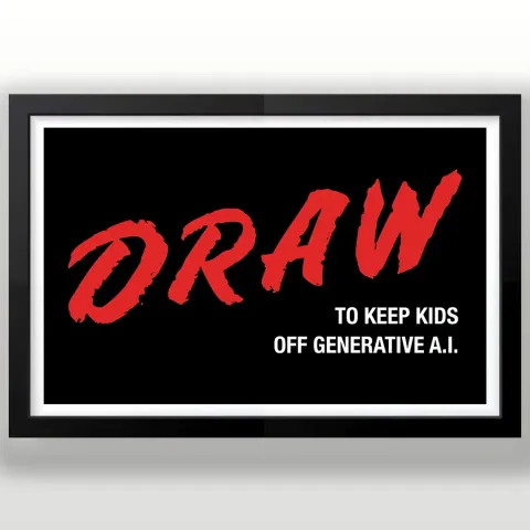 Harebrained! Art Print 11x17: DRAW to Keep Kids Off Generative A.I. cover image