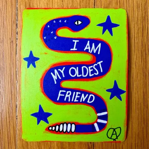 Anna Liz Heart Designs Sticker: I am my oldest friend cover image