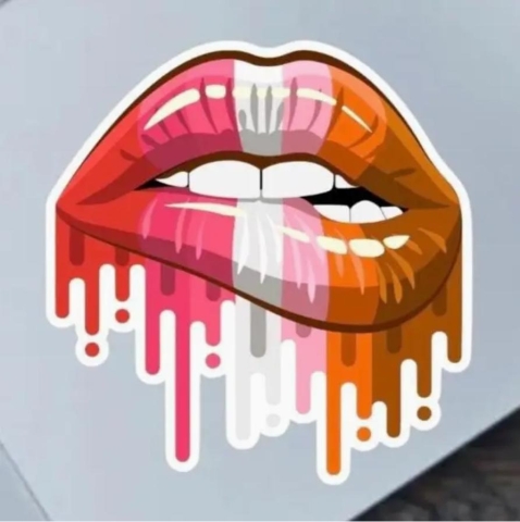 Fable and Flame Co. Sticker: Lesbian Lips cover image