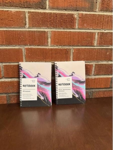 AbstractbyRabrams Wire-O Notebook (5.5x8): Purple, Pink, Blue cover image