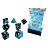 Chessex Polyhedral 7-Die Set: Gemini - Black-Shell/White cover image