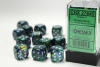 Chessex Festive Green/silver 16mm d6 Dice Block (12 dice) cover image
