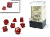 Chessex Glitter Ruby Red/gold Mini-Polyhedral 7-Die Set cover image