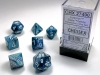Chessex Lustrous Slate/white Polyhedral 7-Die Set cover image