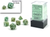 Chessex Marble Green/dark green Mini-Polyhedral 7-Die Set cover image