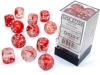 Chessex Nebula Red/silver Luminary 16mm d6 Dice Block (12 dice) cover image