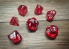 Chessex Translucent Red/white Polyhedral 7-Die Set cover image